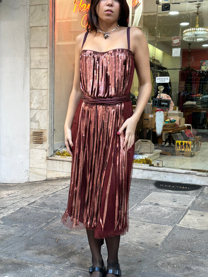Stunning silk sequin dress
