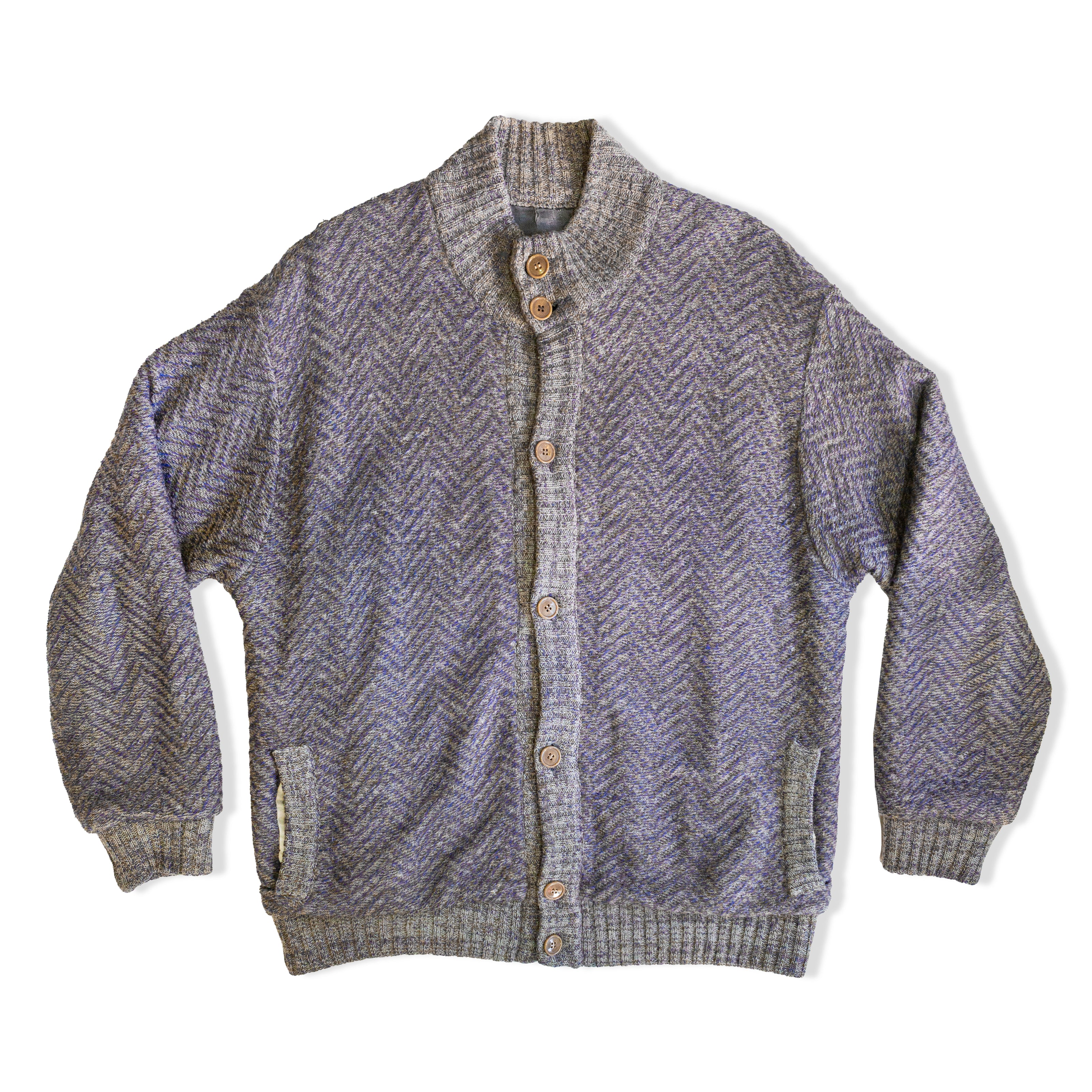 Italian vintage men’s funky knit cardigan (M)