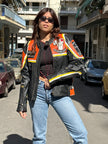 Super hot leather motorcycle jacket