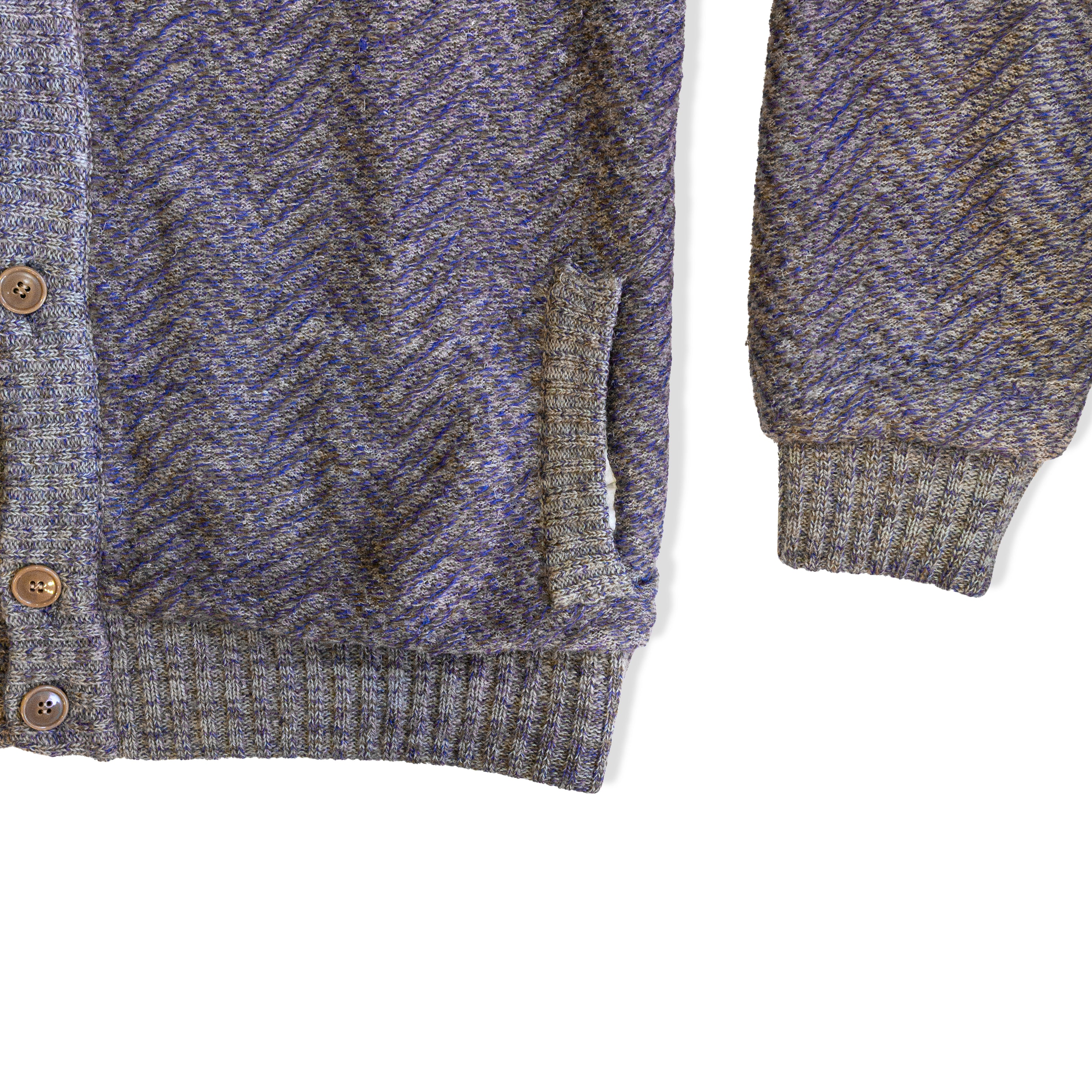 Italian vintage men’s funky knit cardigan (M)