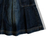 Vintage dark blue denim skirt with belt and pocket (S/M)