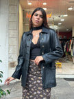 Vintage genuine leather jacket with soft fit