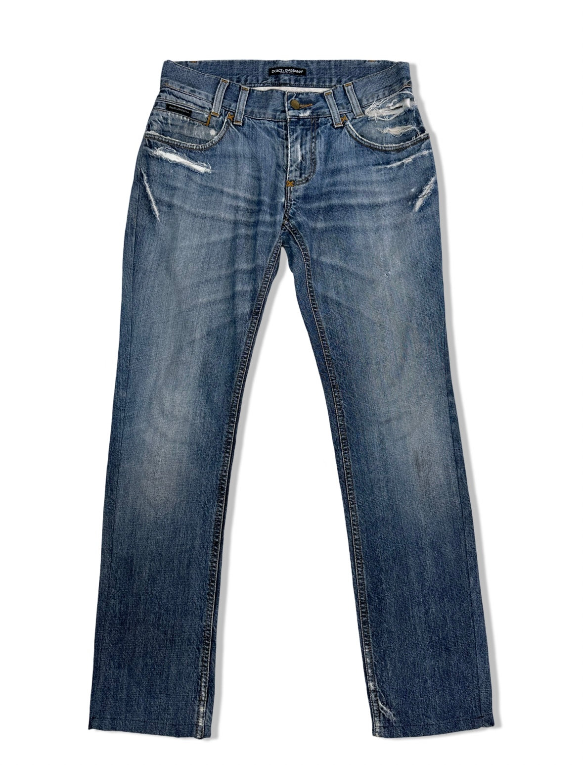 Dolce & Gabbana Y2K distressed jeans (XS)