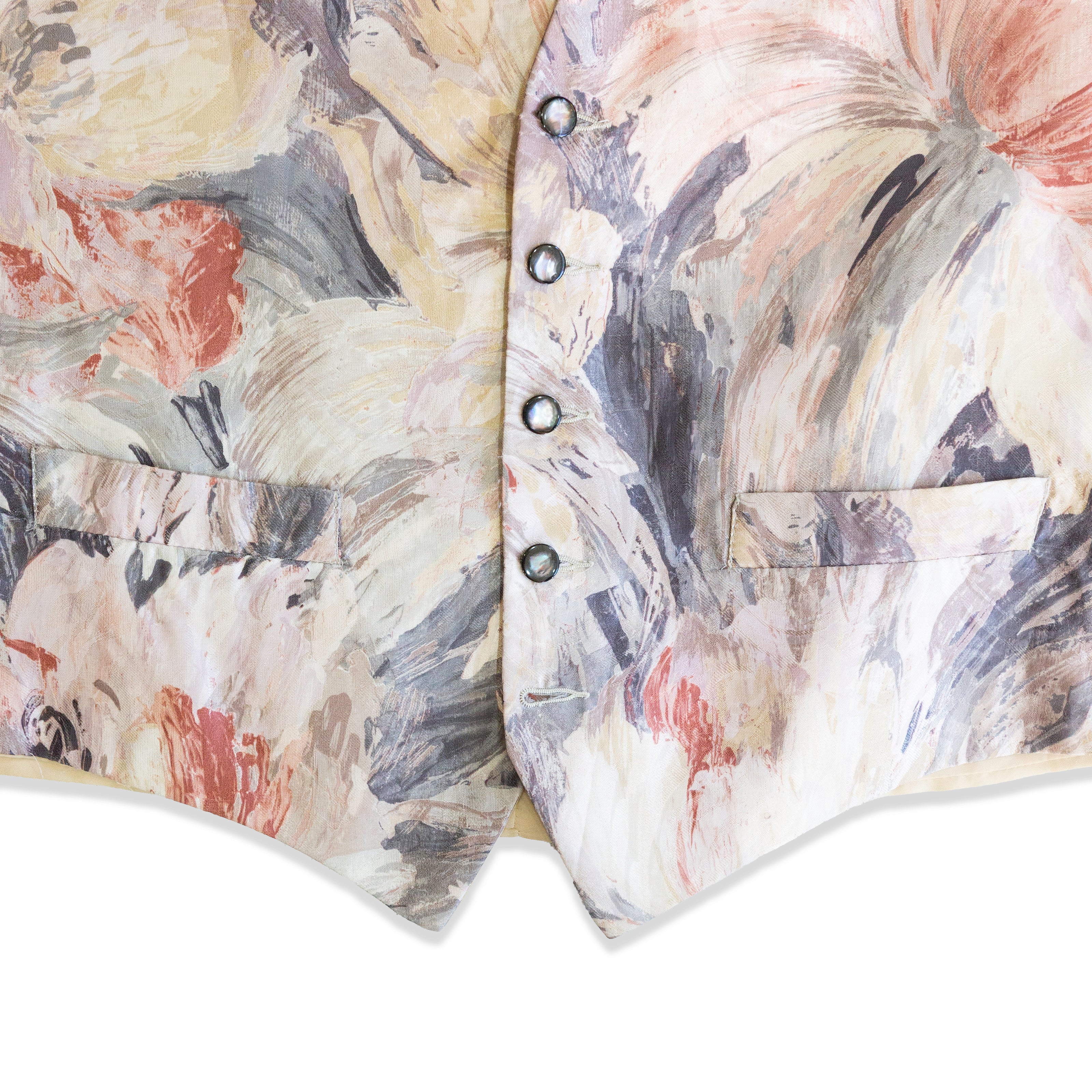 Vintage men’s abstract patterned vest (M)