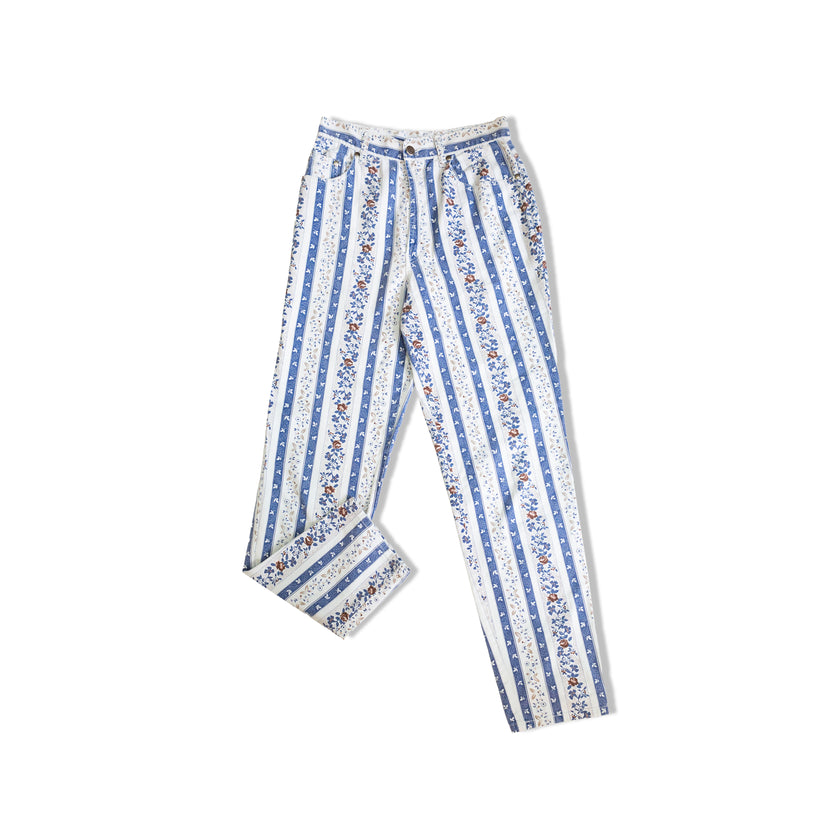 Vintage high waisted patterned pants