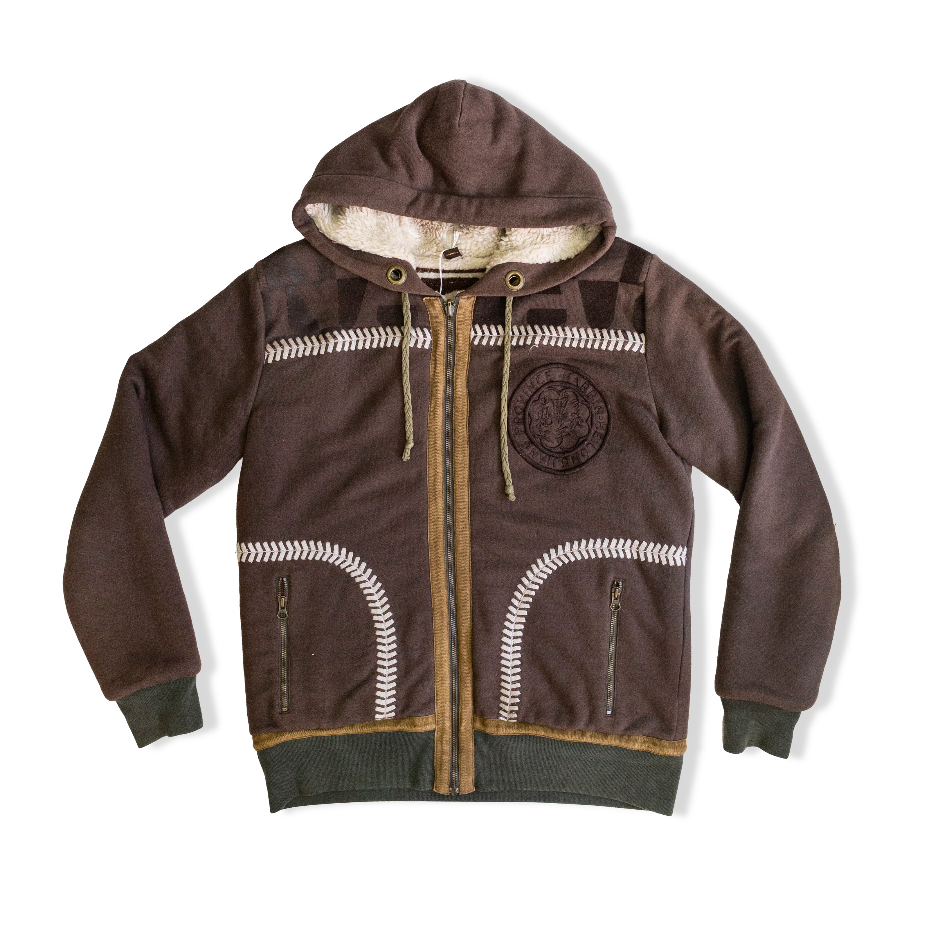 Vintage brown jacket with fur lining inside