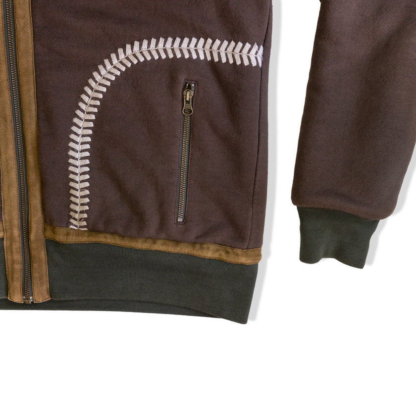 Vintage brown jacket with fur lining inside