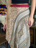 Stunning vintage double face wrap skirt 100% silk