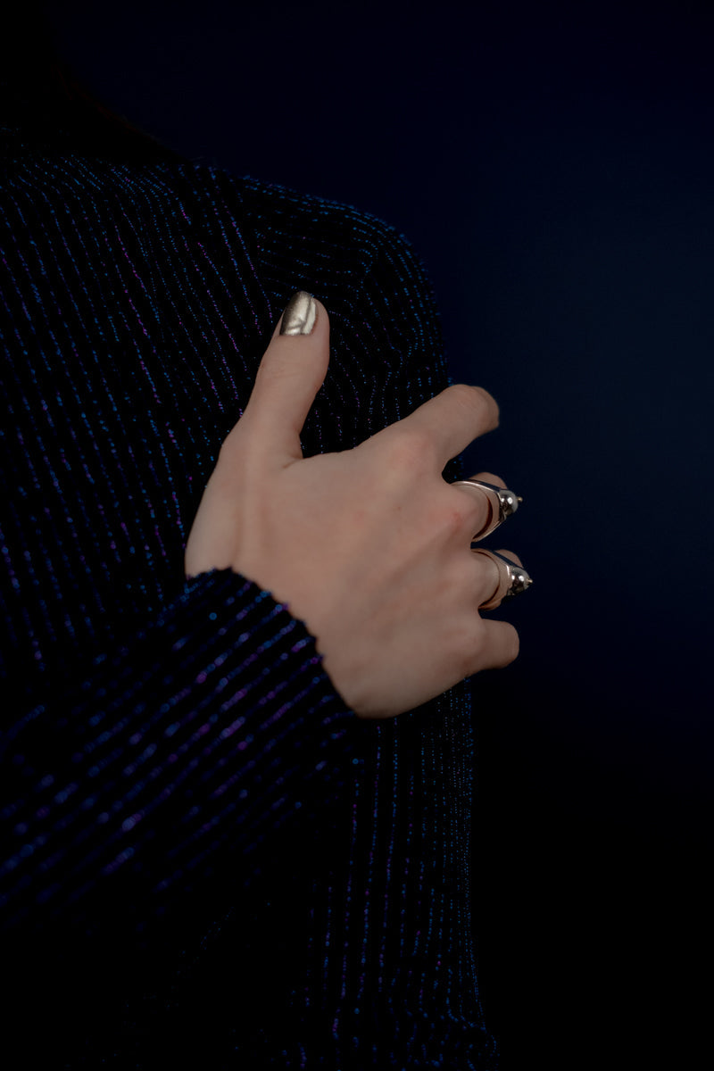 Noxpiria Golden nipple silver 925 ring