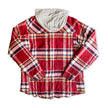 Dickies woman's plaid hooded flannel button up jacket (L)