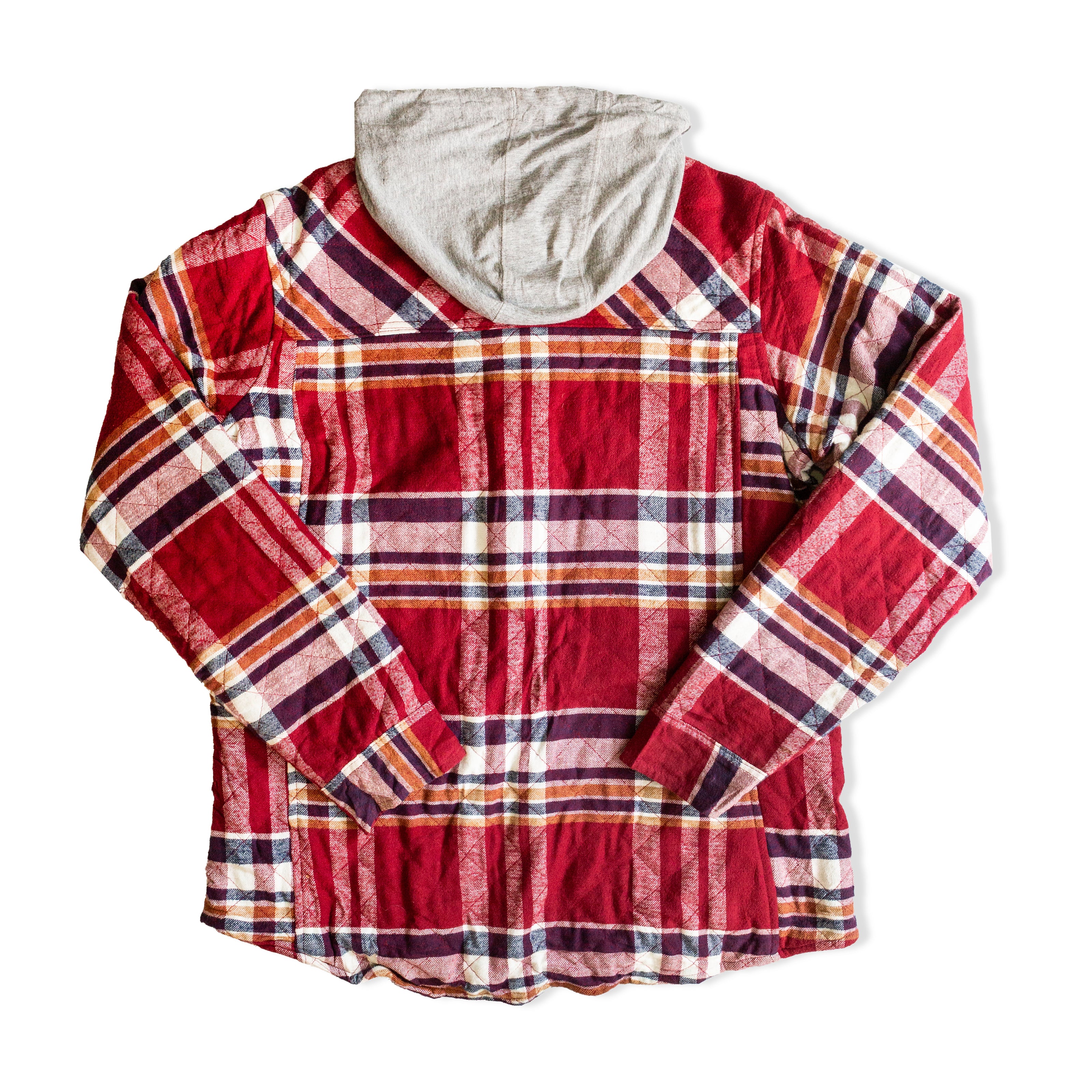 Dickies woman's plaid hooded flannel button up jacket (L)