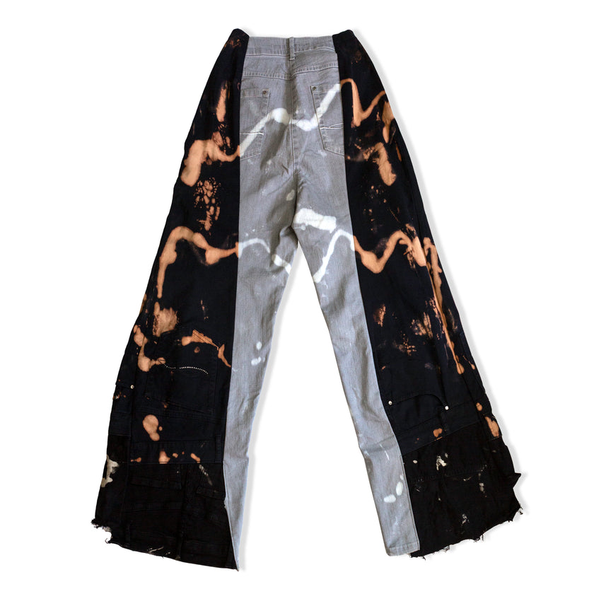 Thoughts reworked super hot baggy up-cycled jeans (EU34)