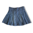 Vintage MOTIVI denim skirt with pleats and denim belt (S)