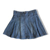 Vintage MOTIVI denim skirt with pleats and denim belt (S)