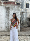 Handmade multi coloured crochet “Muse” top