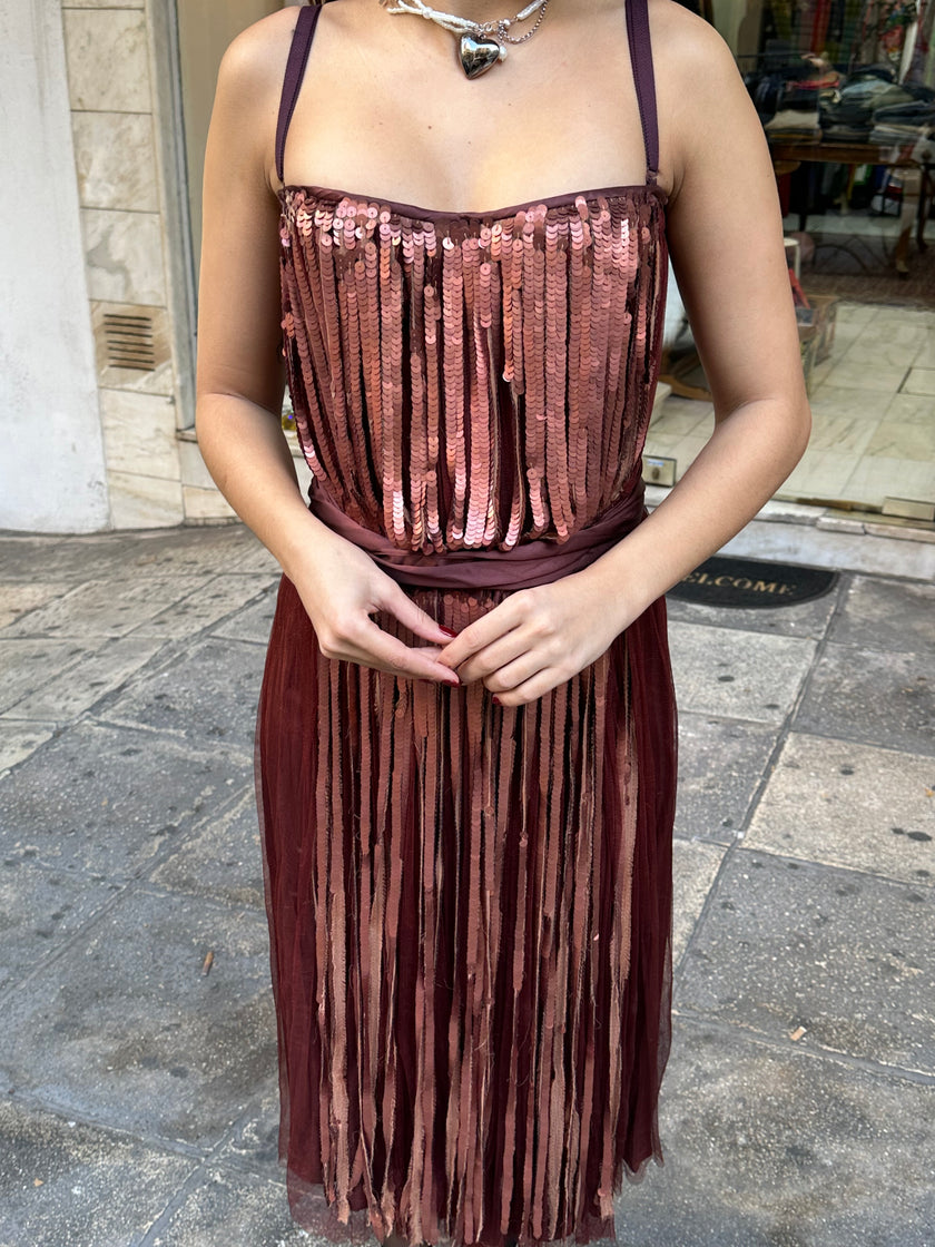 Stunning silk sequin dress