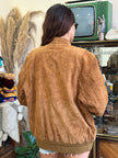 Vintage genuine leather golden brown jacket