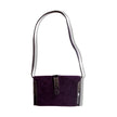 Stunning deep purple genuine suede shoulder bag