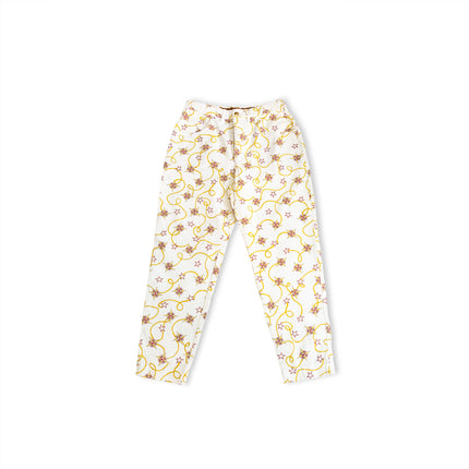 Funky patterned high waisted jeans (elastic fabtic) L/XL