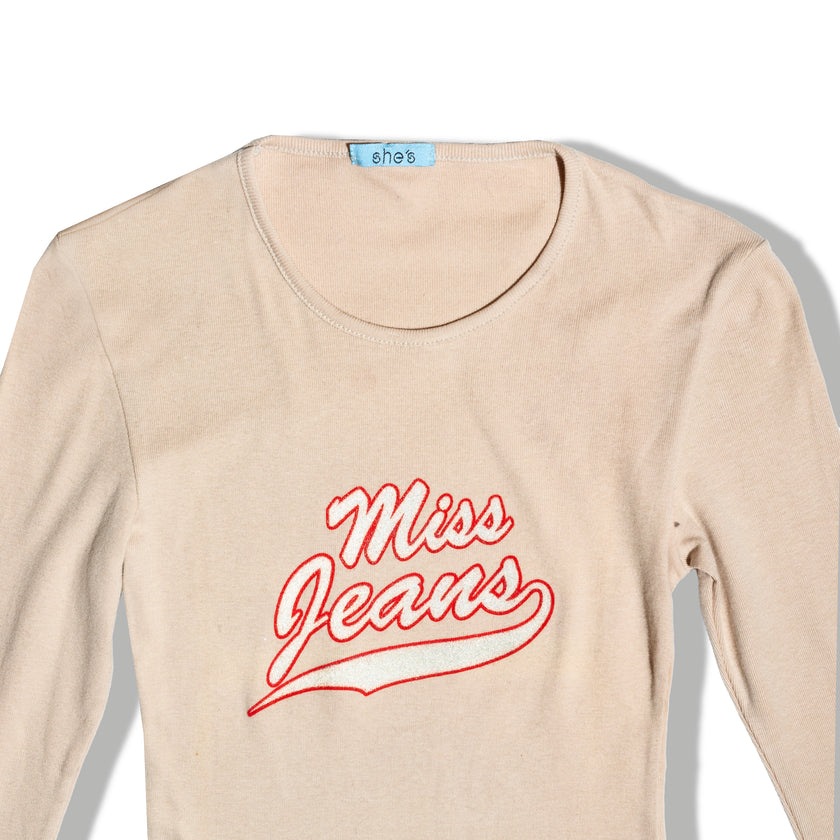 Cute beige 100% cotton top