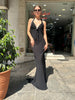 Stunning deadstock maxi Greek haute couture dress