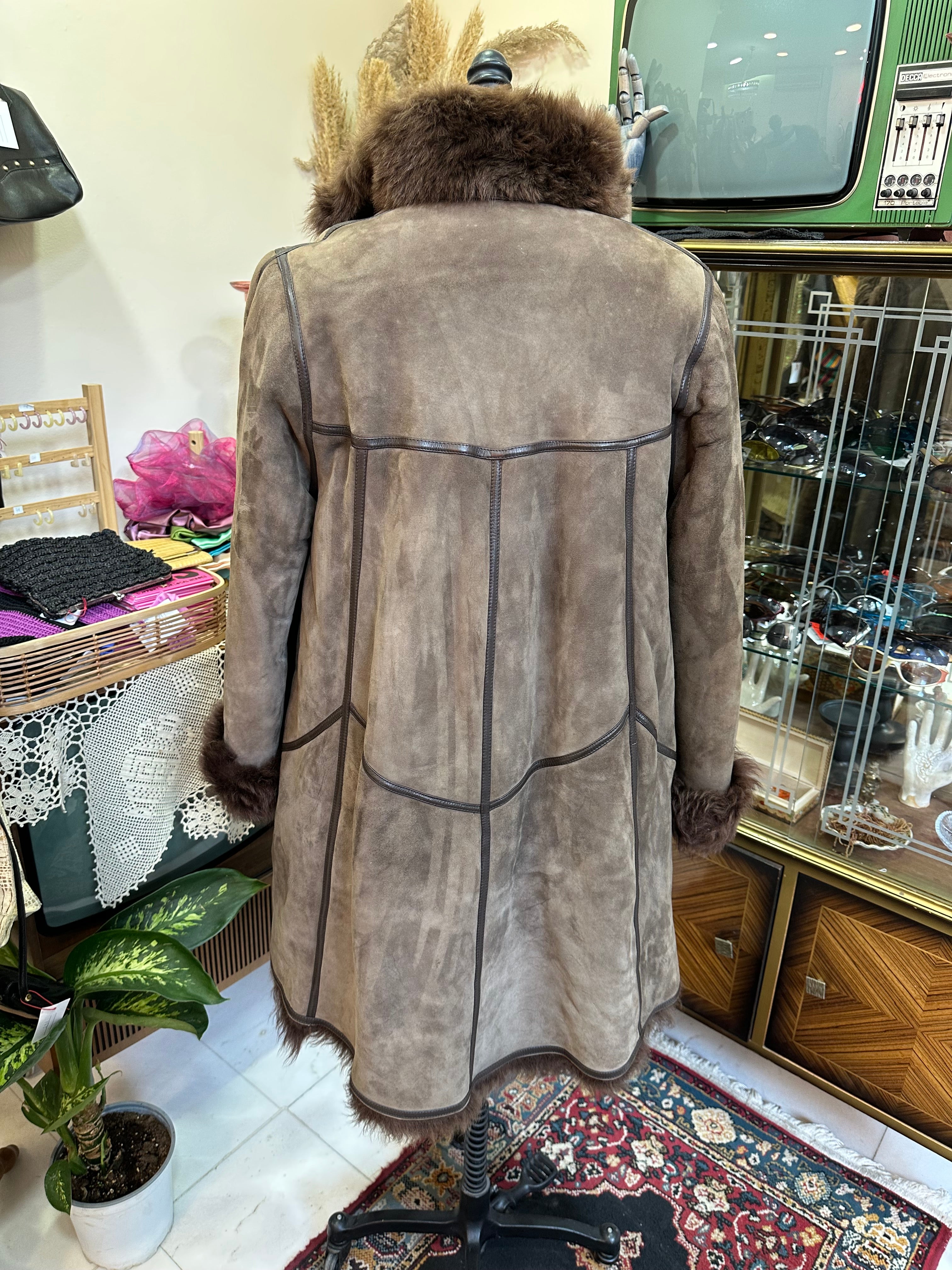 Stunning genuine leather Afghan coat