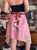 Stunning vintage double face wrap skirt 100% silk