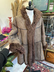 Stunning genuine leather Afghan coat