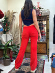 Deadstock red corduroy pants