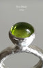 Kimilio Eos silver 925 ring with peridot stone (open back -adjustable size)