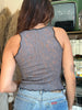 Super hot see-through up-cycled top