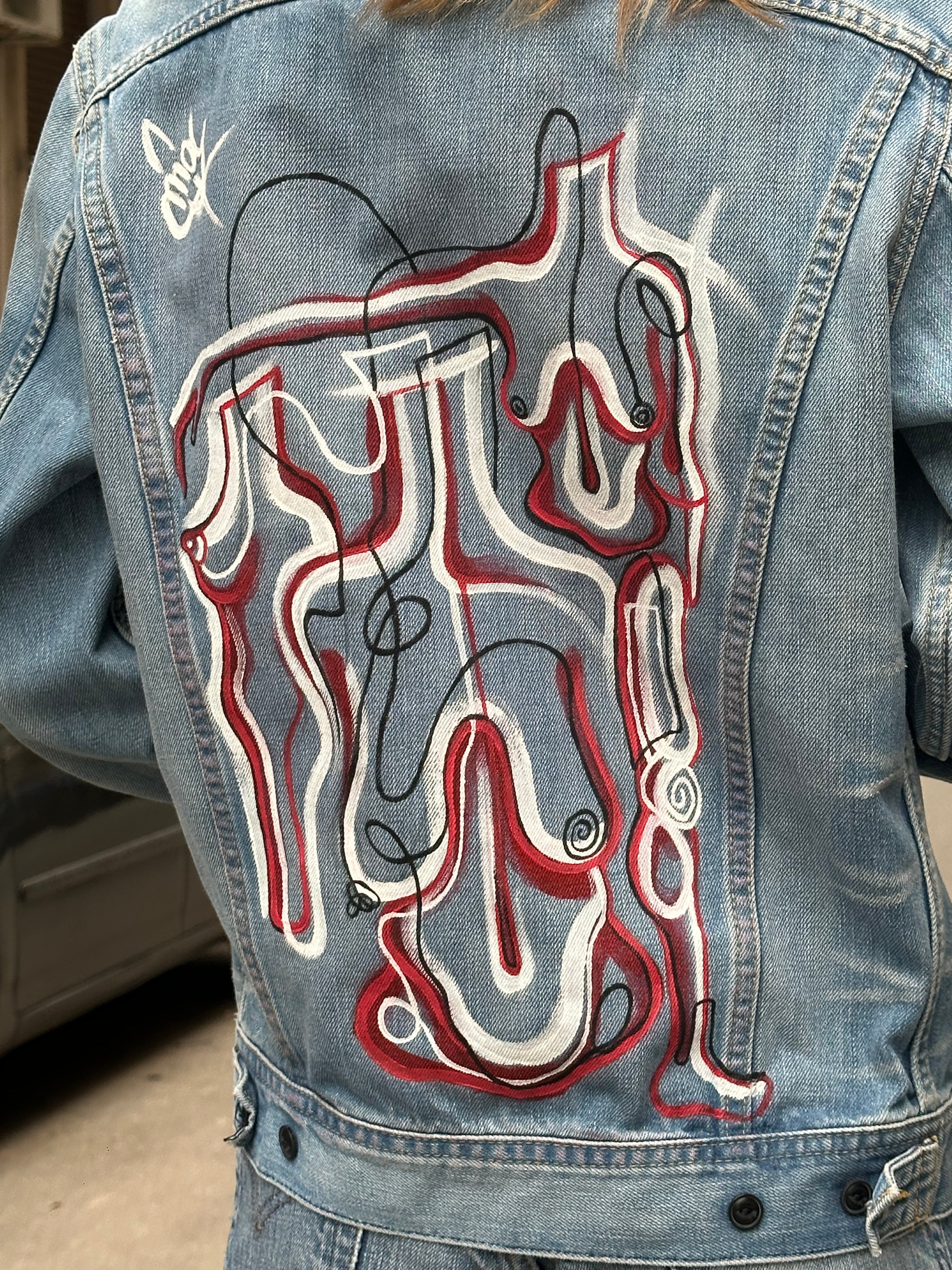 Hand painted Lee denim jacket