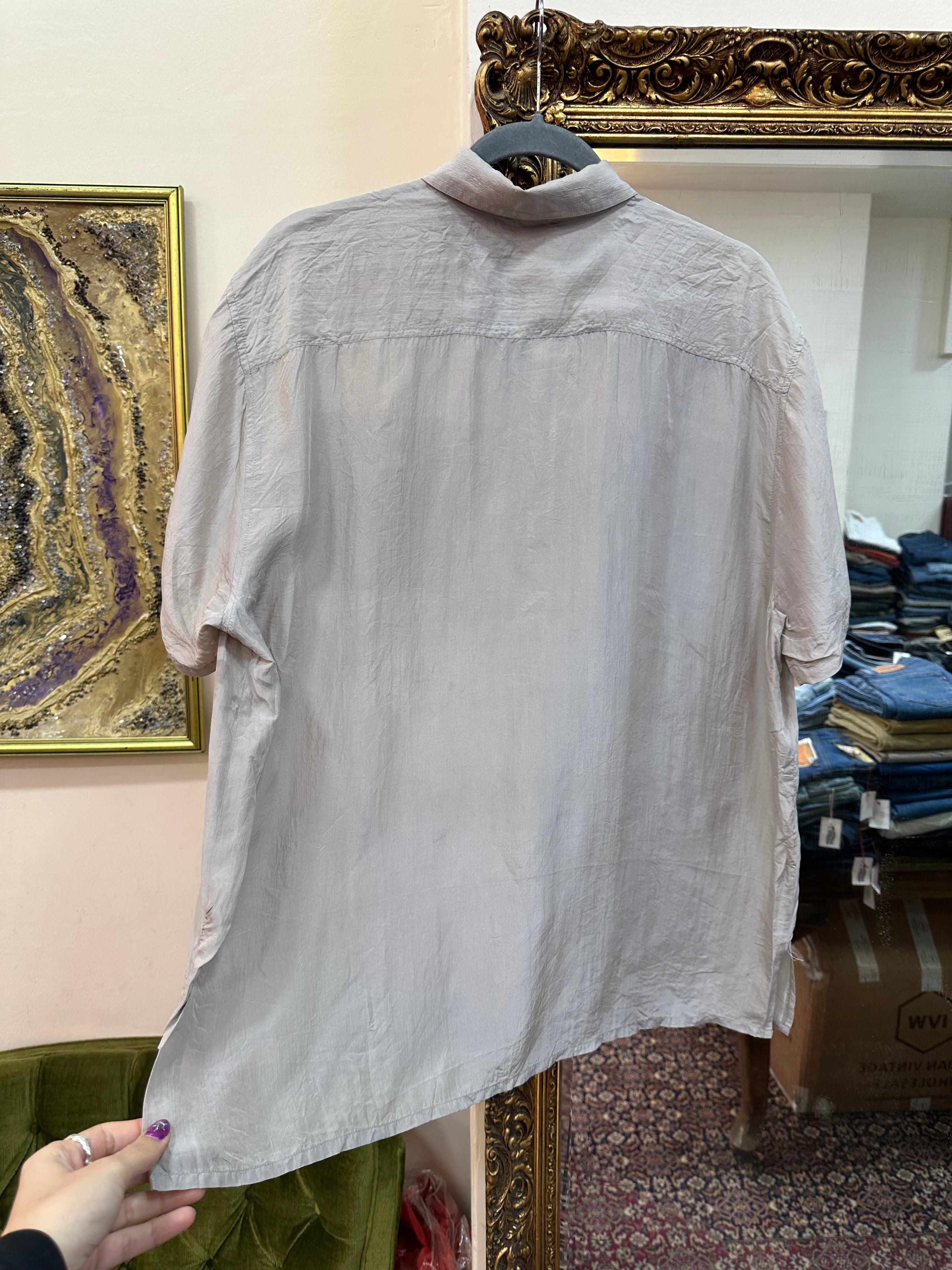 Vintage 100% silk shirt