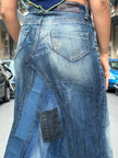 Stunning hot handmade re-worked denim skirt