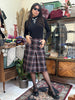 Vintage plaid pleated skirt