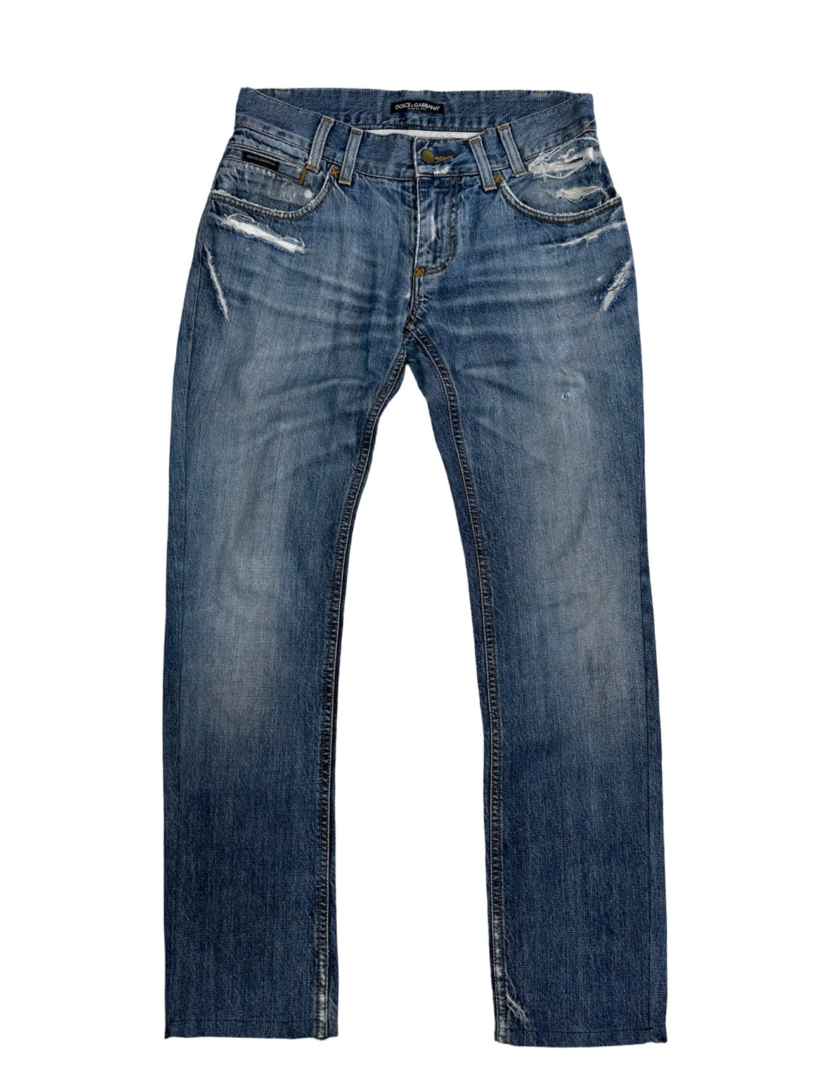 Dolce & Gabbana Y2K distressed jeans (XS)