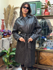 Vintage leather trench coat