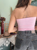 Deadstock strapless rib top (baby pink)