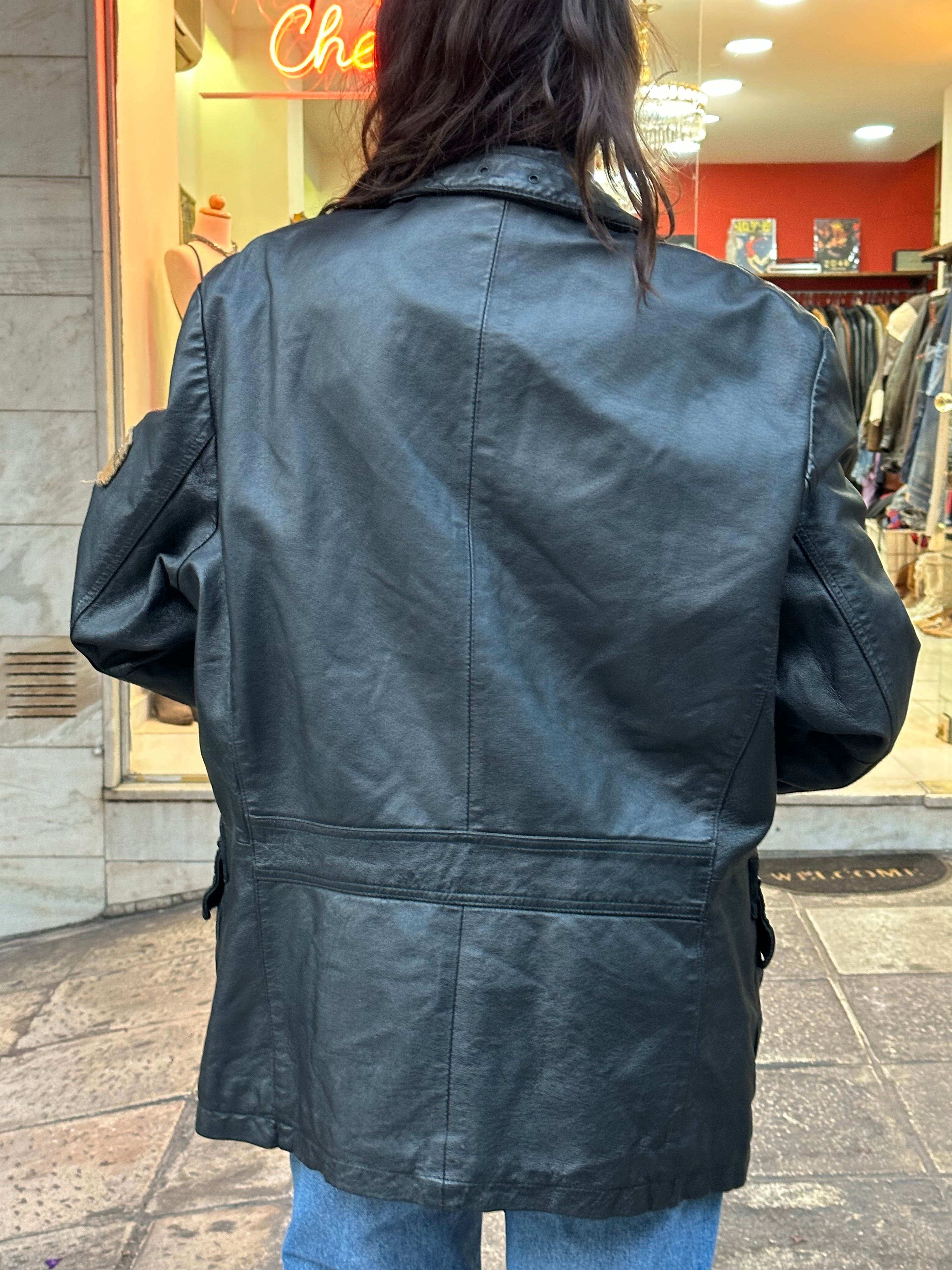 Mustang leather biker jacket