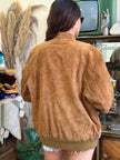 Vintage genuine leather golden brown jacket