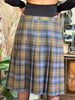 Vintage plaid pleated skirt