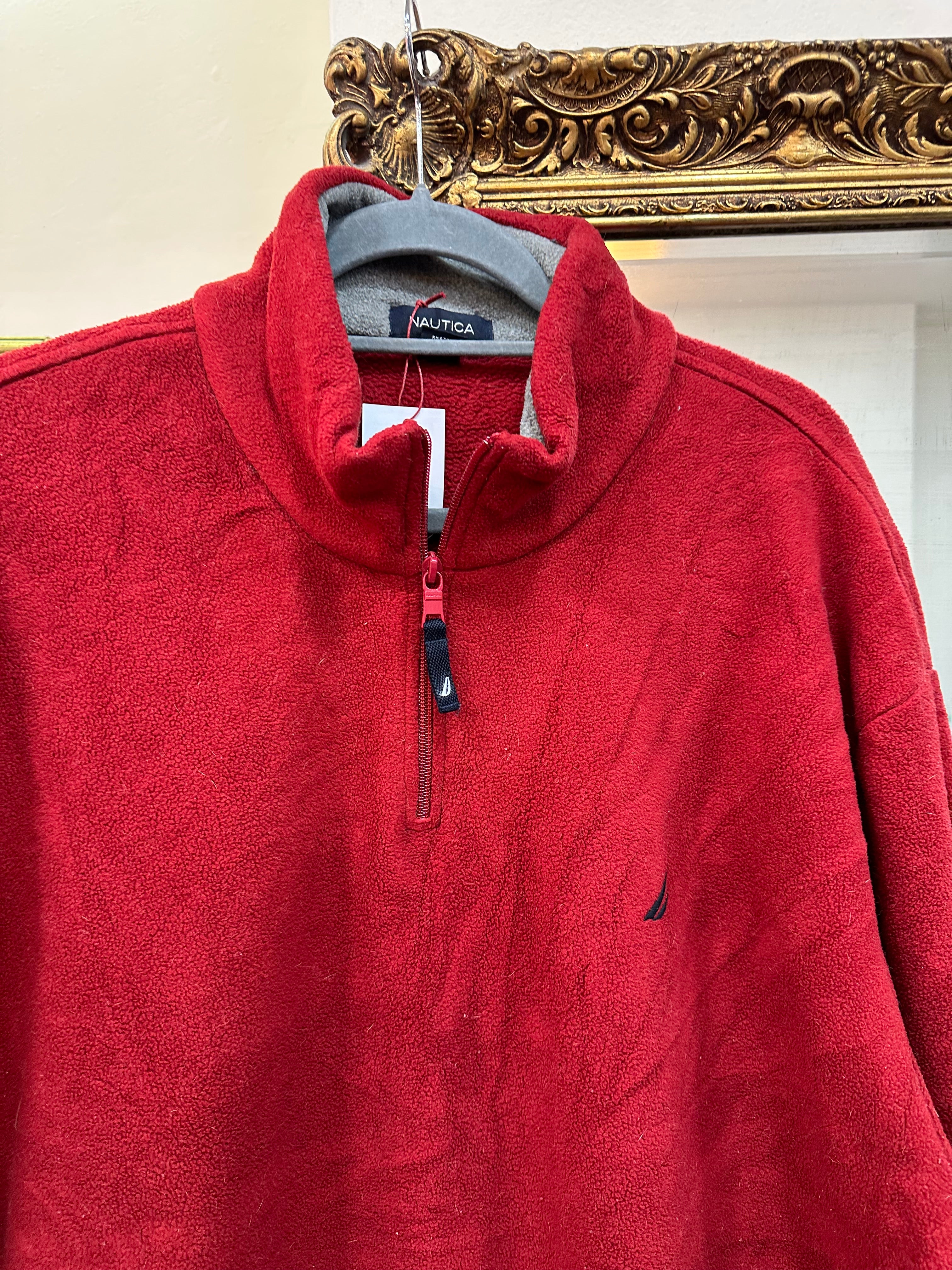 Vintage Nautica red oversized fleece