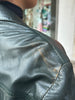 Vintage dark green leather jacket