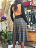 Vintage plaid pleated skirt