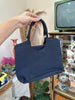 Vintage dark blue handbag with cross body strap