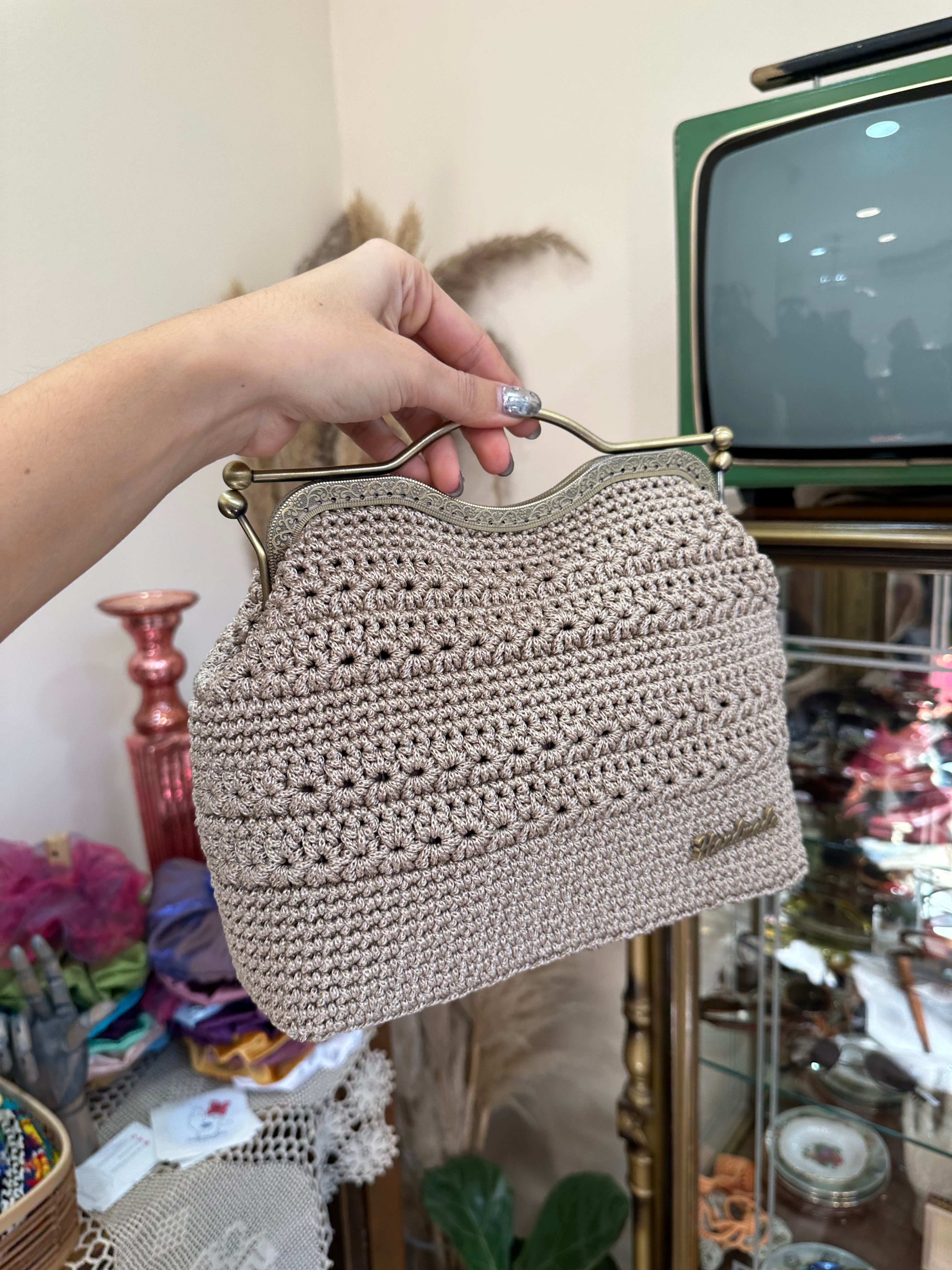 Handmade crochet handbag