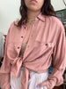 Vintage 100% silk salmon coloured shirt (Man’s)