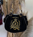 Martissima Y2K shoulder bag with gold embroidery and hardware
