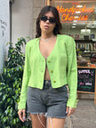 Vintage green cropped blazer