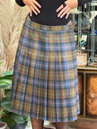 Vintage plaid pleated skirt